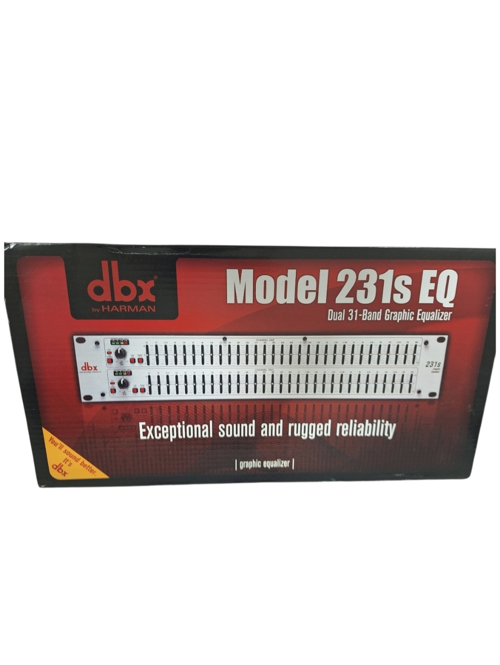 DBX Dual 31-Band Graphic Equalizer 231s EQ - Black/Red